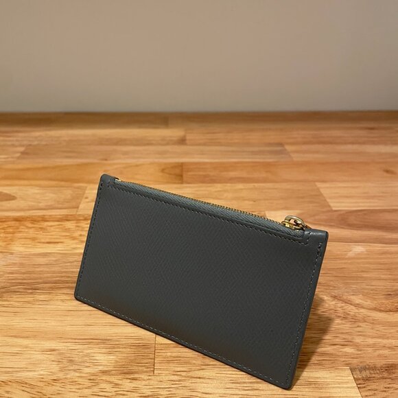 CELINE Zipped Compact Card Holder in Essentials in Grained Calfskin - Picture 2 of 6